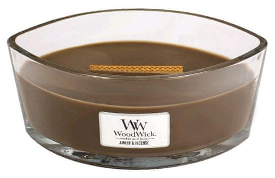 Woodwick dišeča sveča Ambra in kadilo, 453,6 g