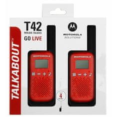 Motorola TLKR T42 walkie-talkie, rdeč