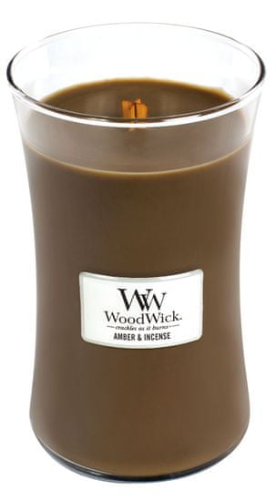 Woodwick dišeča sveča Ambra in kadilo, 609,5 g