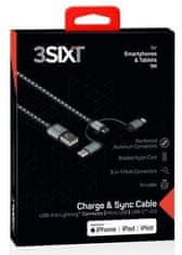 3Sixt 3v1 kabel za Micro-USB, USB-C in Lightning Apple