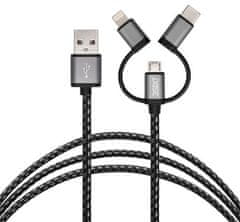 3Sixt 3v1 kabel za Micro-USB, USB-C in Lightning Apple