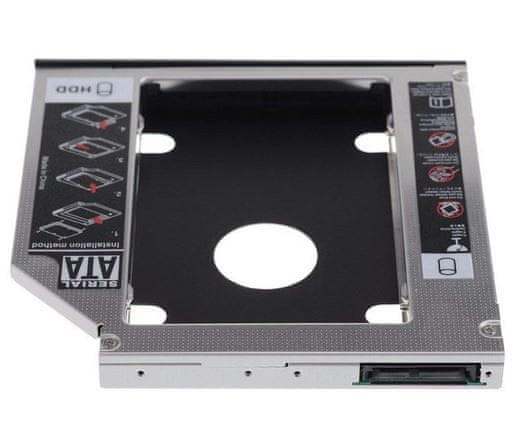 Ewent adapter za SSD/HDD v 9,5mm DVD režo, SATA3, aluminij EW7003