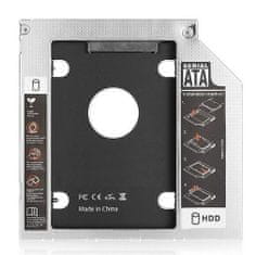 Ewent adapter za SSD/HDD v 9,5mm DVD režo, SATA3, aluminij EW7003