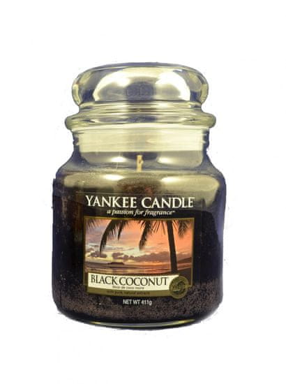Yankee Candle dišeča sveča črni kokos, Classic 411 g, srednja