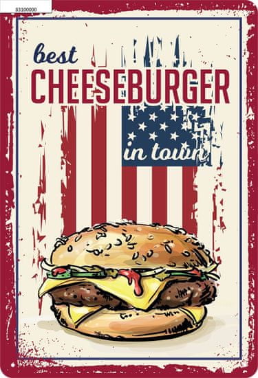 Postershop plastična tablica z napisom: Best Cheeseburger in Town