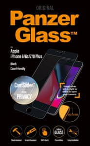 Zaščitno steklo za iPhone 6/7/8 Plus CF Camslider Privacy