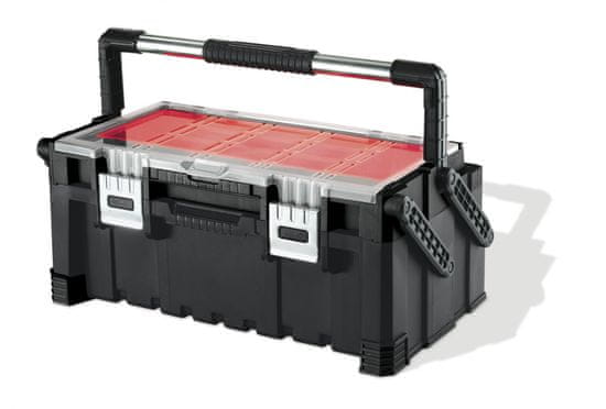 KETER kovček za orodje Cantilever 22", rdeče/sivo/črn