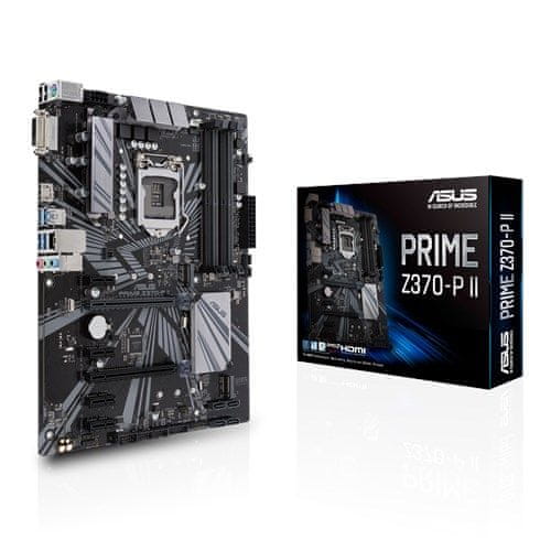 ASUS osnovna plošča PRIME Z370-P II, LGA 1151, DDR4, ATX, za Intel 9th/8th i7/i5/i3,Intel Z370,USB 3.1,M.2