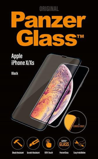 PanzerGlass zaščitno steklo Premium za iPhone X, črno