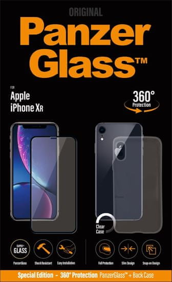 PanzerGlass zaščitno steklo + ovitek za Iphone Xr