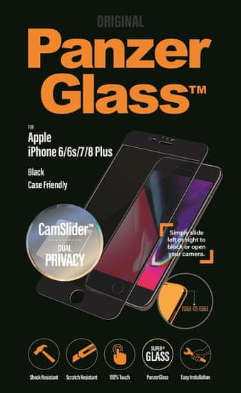 PanzerGlass zaščitno steklo za iPhone 6/7/8 Plus CF Camslider Privacy