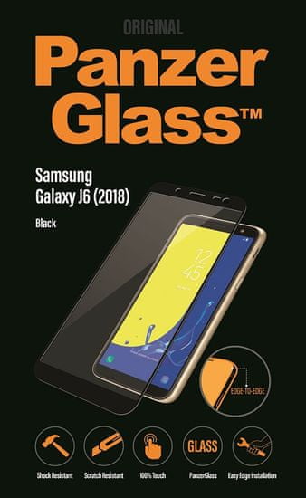 PanzerGlass zaščitno steklo za Samsung Galaxy J6 2018, črn