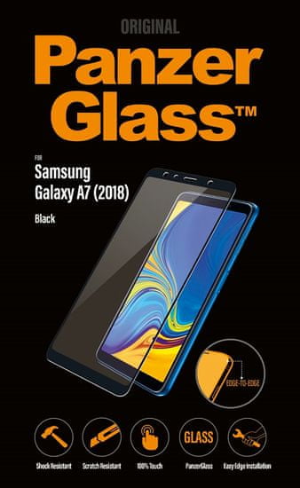 PanzerGlass zaščitno steklo za Galaxy A7 2018, črna