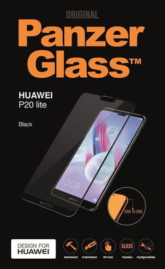 PanzerGlass zaščitno steklo za Huawei P20 Lite, črno