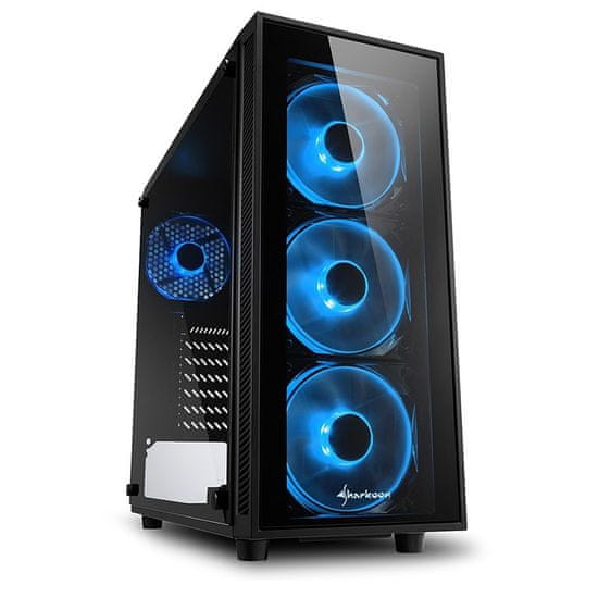 Sharkoon ohišje MIDI T ATX W/O PSU TG4 BLUE