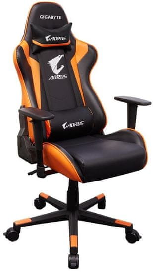 Gigabyte Aorus AGC300 gaming stol, črno-oranžen