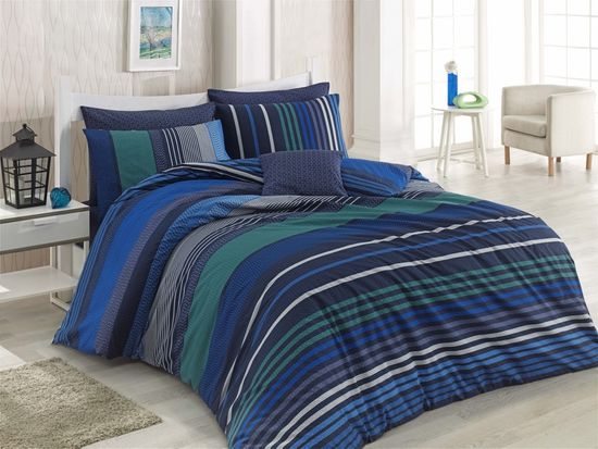 BedTex posteljnina Marley modra, 140×200 / 70×90 cm