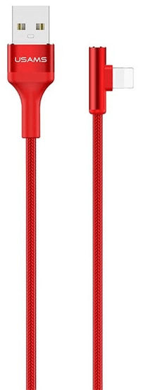 USAMS podatkovni kabel SJ260 Lightning Ring Angle Red (EU Blister) 2441592