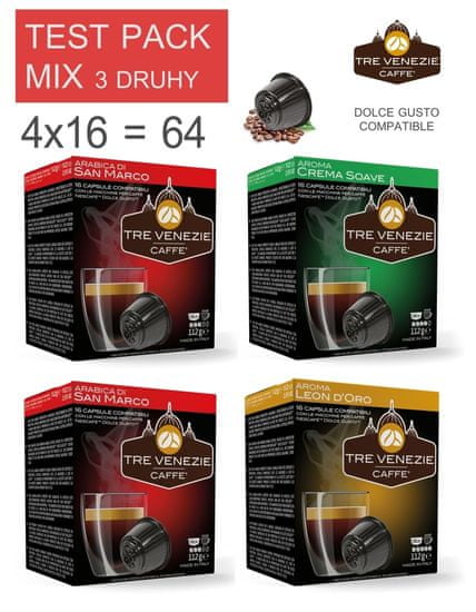 Tre Venezie Mix pack kapsule za kavni aparat Dolce Gusto, 4× 16 kosov