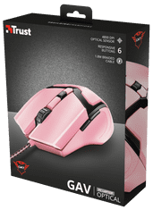 Trust GXT 101P Gaming miška, roza