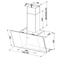 Faber kuhinjska napa Tweet EV8 LED BK A55