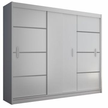 KONDELA Merino 250 3D omara z drsnimi vrati