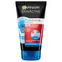 Garnier maska za čiščenje obraza Skin Naturals Pure Active 3v1 proti ogrcem, 150ml