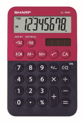 Žepni kalkulator Sharp EL760RBRB (SH-EL760RBRB) majhen lahkoten in kompakten