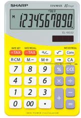 Sharp kalkulator EL332BYL, namizni, 10-mestni
