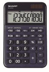 Sharp kalkulator ELM335BBL, namizni, 10-mestni, moder