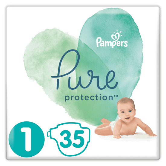Pampers plenice Pure Protection 1 (2-5 kg) 35 kosov