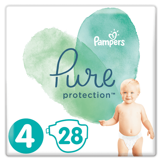 Pampers plenice Pure Protection 4 (9-14 kg) 28 kosov