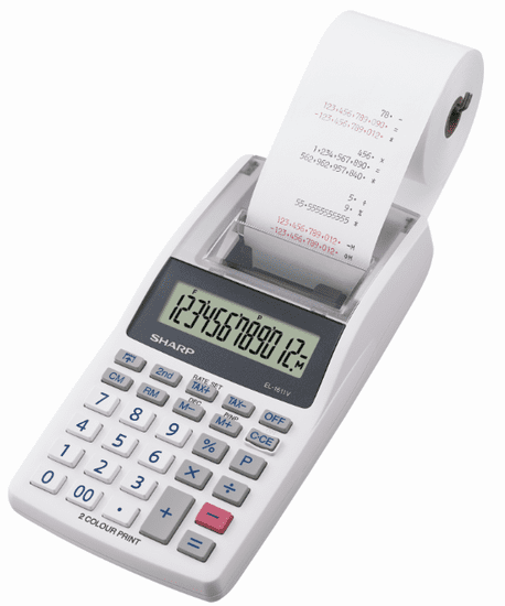 Sharp kalkulator EL1611V, namizni, s trakom, 12-mestni