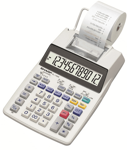 Sharp kalkulator EL1750V, namizni, s trakom, 12-mestni - Odprta embalaža