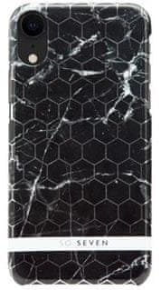SO SEVEN ovitek Fashion Milan Hexagonal Marble Black/Silver za iPhone XR (SSBKC0096)