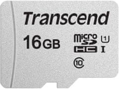 spominska kartica microSDHC 16GB 300 S, 95/45 MB/s, C10, UHS-I Speed Class 3 (U3), adapter