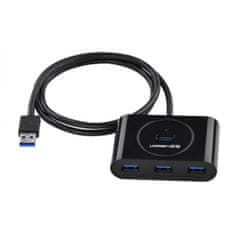 hub USB 3.0, 4 Ports, 50cm, črn