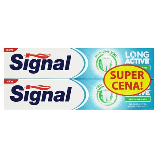 Signal zobna pasta Long Active Fresh Breath, dvojno pakiranje, 2 x 75 ml