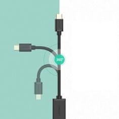 Ugreen kabel adapter USB-C M na USB 3.0 Ž OTG, črn