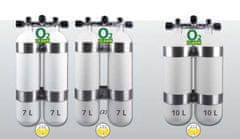 EUROCYLINDER Dvojna steklenica 2 x 10 L 230 bar s kolektorjem in obročki