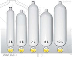 EUROCYLINDER Jeklena steklenica 3 L premera 100 mm 230 Bar