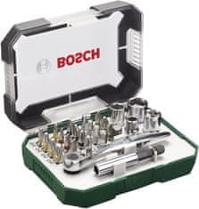 Bosch 26-delni komplet z zaponko + dvostranski izvijač (2607017393)