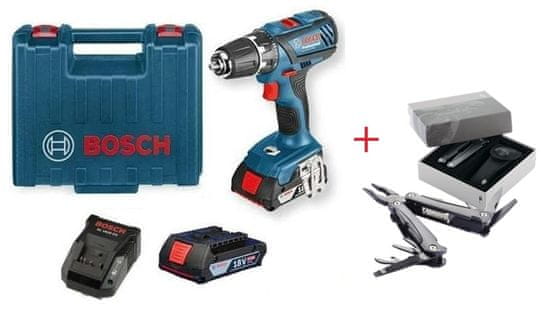 BOSCH Professional aku udarni vrtalni vijačnik GSB 18-2-LI Plus + Swiss Peak (0615990K9U)