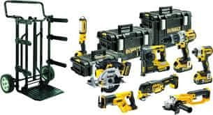 DeWalt 8-delni set orodja s kovčki & vozičkom