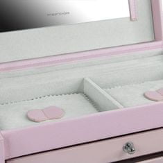 Friedrich Lederwaren Škatla za nakit roza / siva Jolie 23256-48