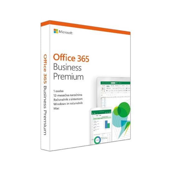 Microsoft Office 365 Business Premium Retail 1Lic, letna naročnina