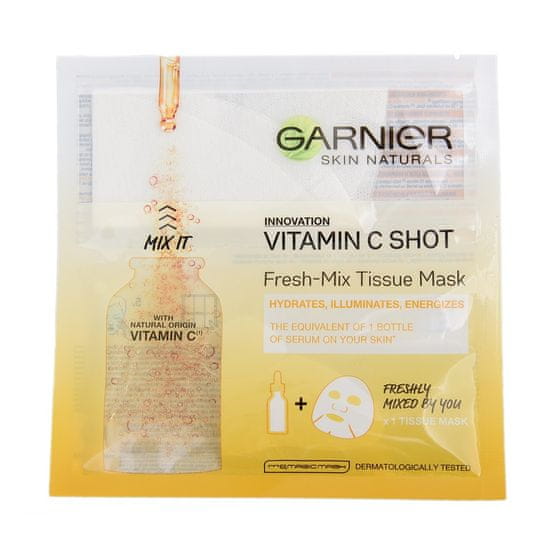 Garnier maska za obraz Skin Naturals Fresh-Mix, v robčku, vitamin C