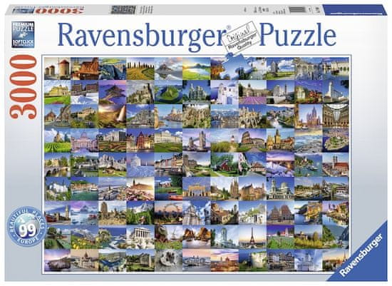 Ravensburger sestavljanka 99 najlepših krajev Evrope, 3000 delčkov