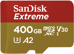 SanDisk spominska kartica + adapter 400GB, Extreme microSD