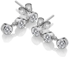 Hot Diamonds Srebrni uhani s topazom in pravim diamantom Willow DE585